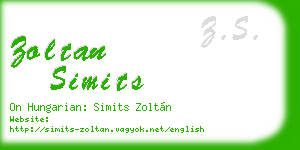 zoltan simits business card